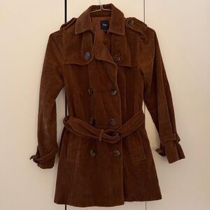 GAP Brown Corduroy Trench
